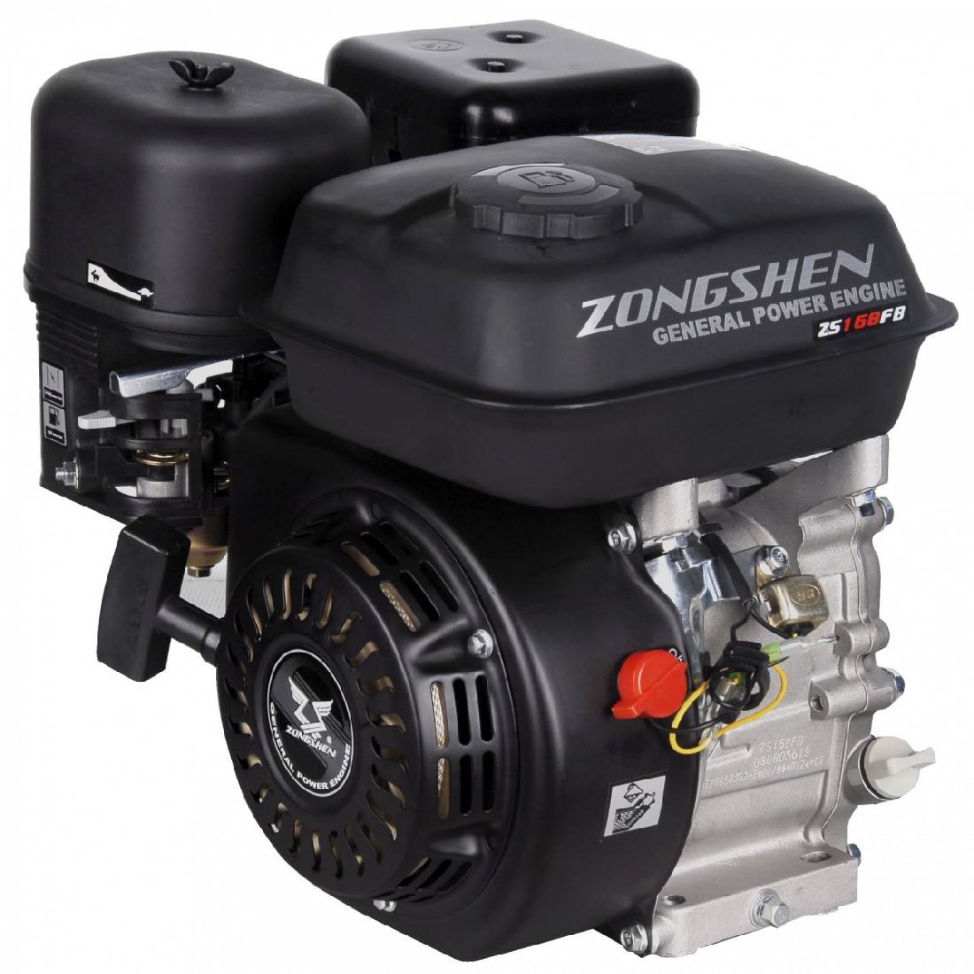 Двигатель бензиновый с горизонтальным валом Zongshen ZS 168 FB-4 для картинга, вездеходов, строительного и силового оборудования